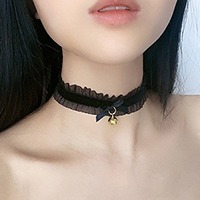 방울 미니리본 초커